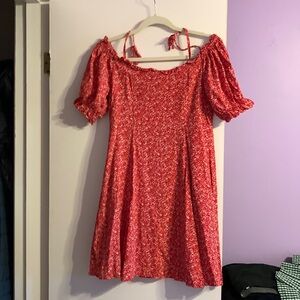 Olive Clothing ‘Lena Ribbon Dress’ in red